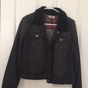 Black denim jacket